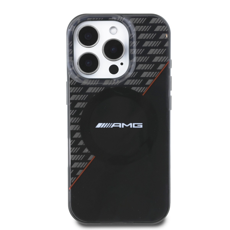 AMG Rhombs MagSafe hátlap az iPhone 16 Pro Max készülékhez Fekete/Piros
