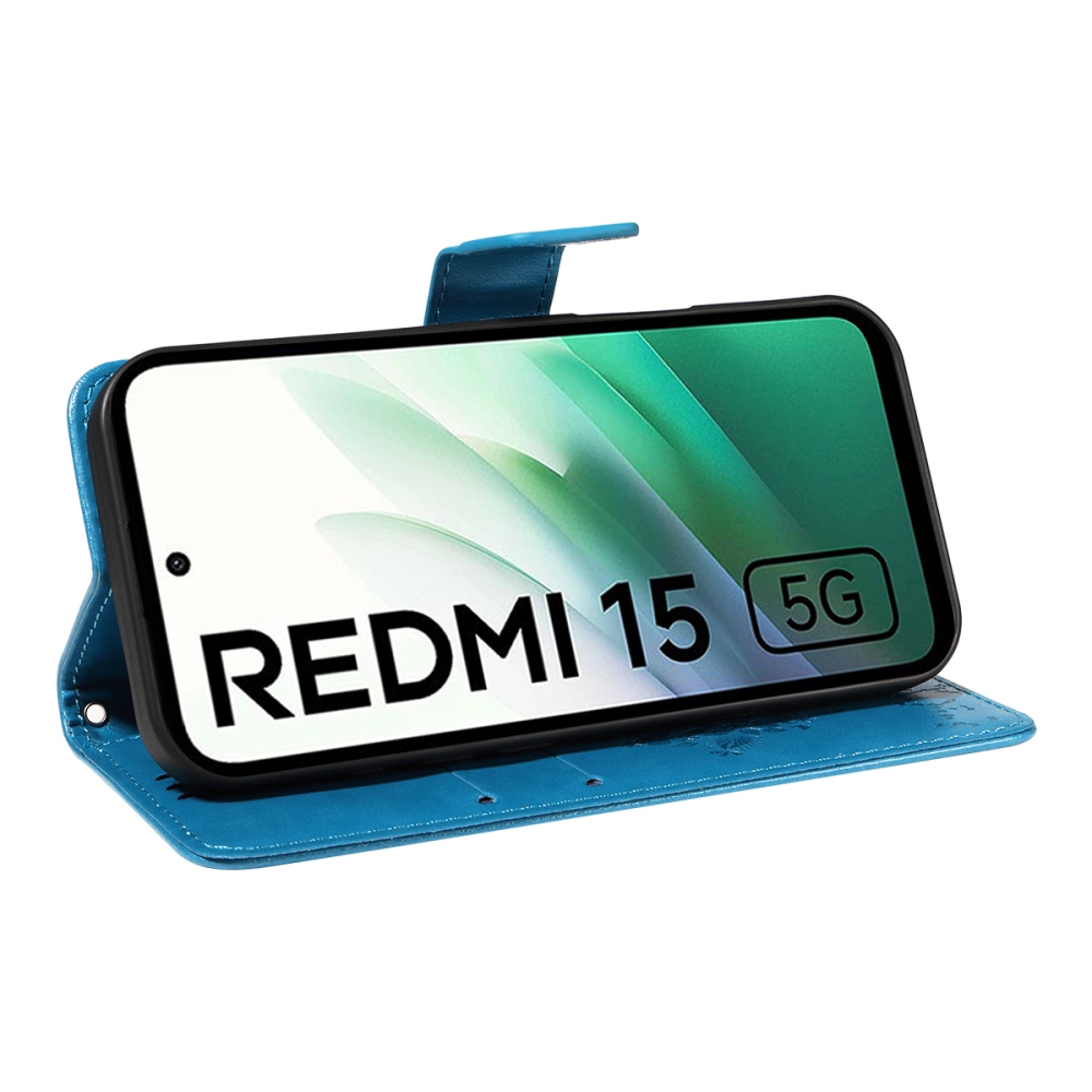 Fák könyve tok Xiaomi Redmi 15 4G (171mm) - kék