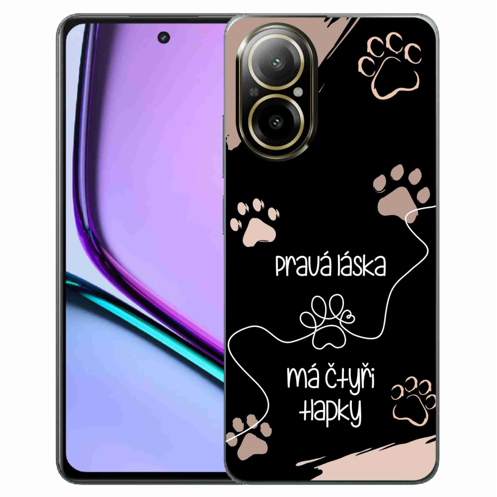 Gél tok mmCase a Realme C67 készülékhez - kutya motívum 1 fekete háttér