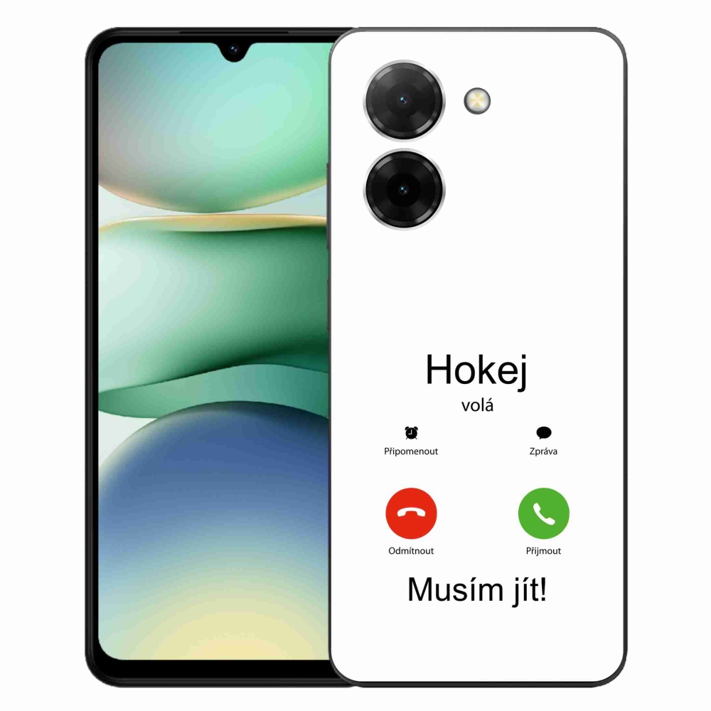 Gél borító mmCase a Xiaomi Redmi A5 (173.45x79.35x8.45mm) - hoki hívások fehér háttérrel