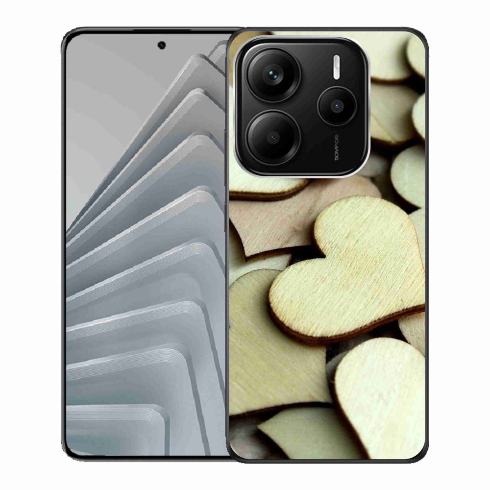 Gél borítás mmCase a Xiaomi Redmi Note 14 5G-hez - fából készült szívek