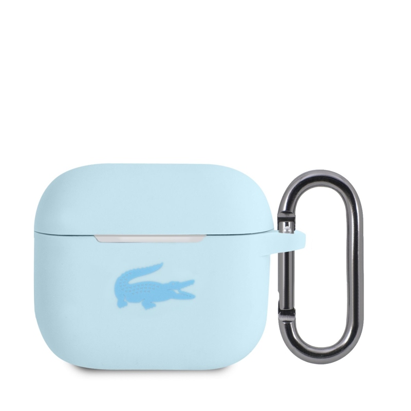 Lacoste Liquid szilikon fényes nyomtatási logó tok az AirPods 3 kékhez