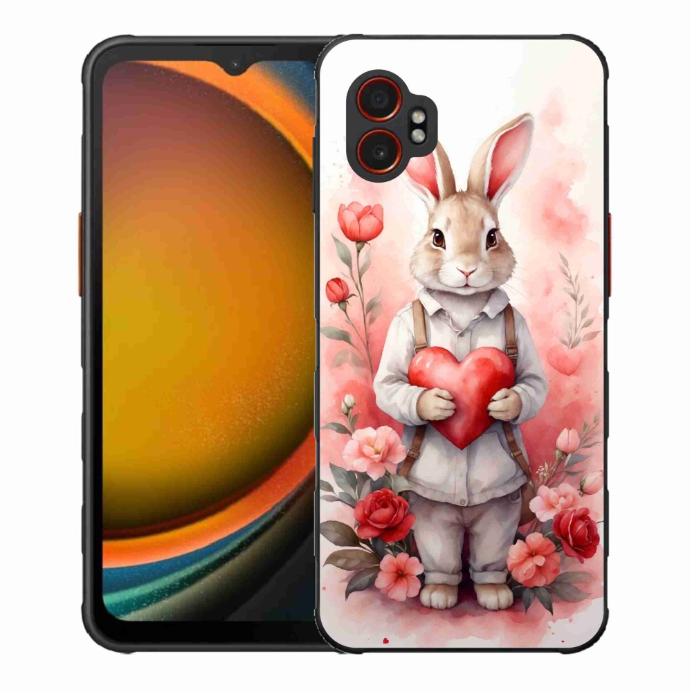 Gél borítás mmCase Samsung Galaxy Xcover 7 Pro - nyúl szívvel