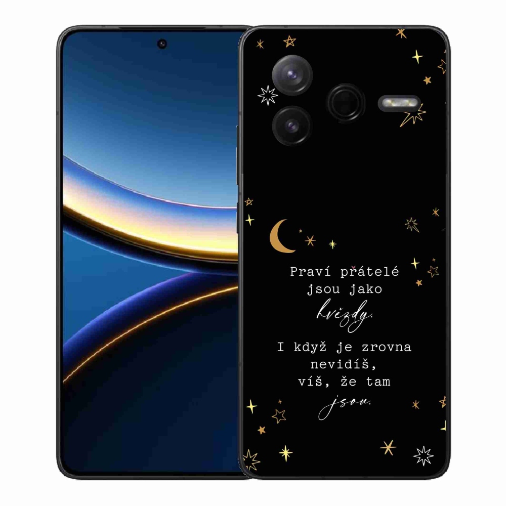 Gél borítás mmCase a Xiaomi Poco F7 Pro számára - idézet 6 fekete háttér