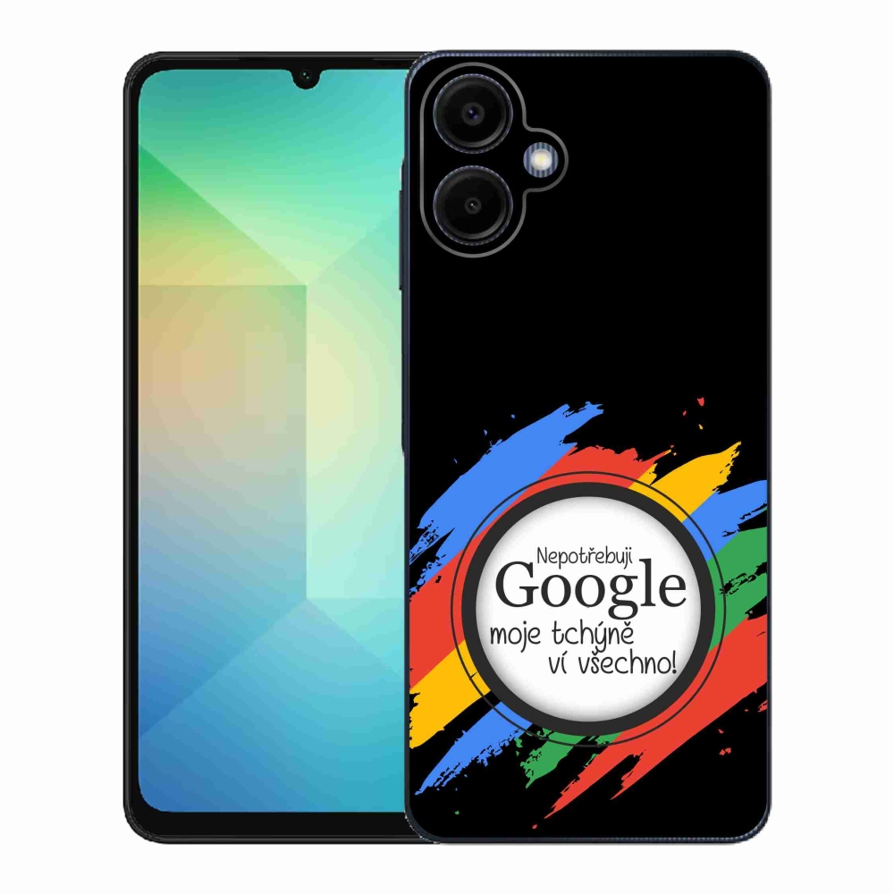 Gél borítás mmCase Samsung Galaxy A06 4G - anyós mindent tud fekete háttérrel