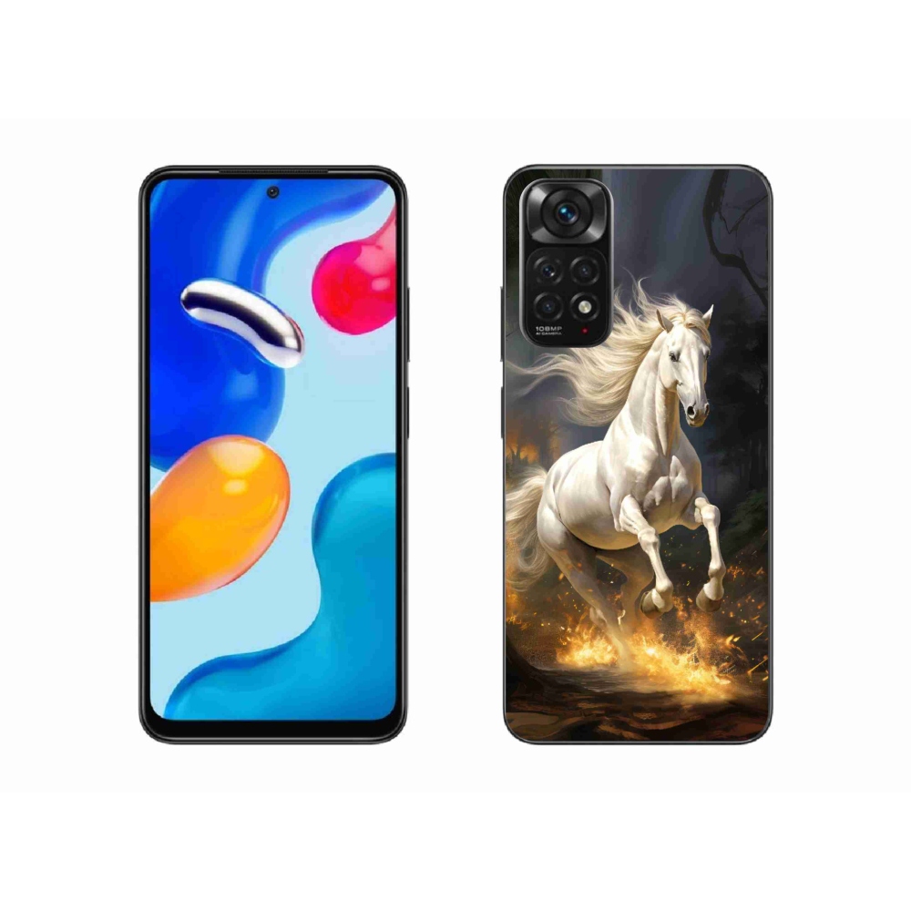 Gél borítás mmCase a Xiaomi Redmi Note 11S 4G-hez - fehér ló 2