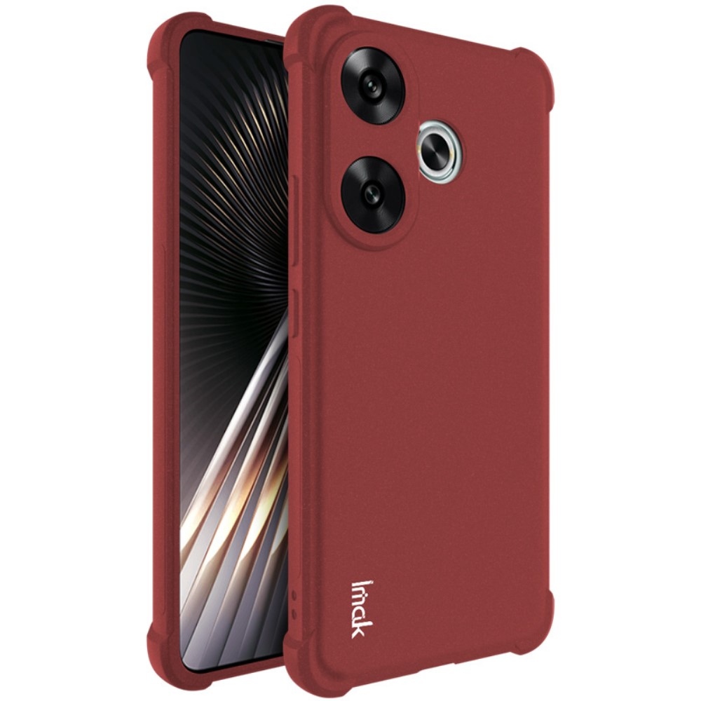 IMK matt zselés tok megerősített sarkokkal Xiaomi Poco F6-hoz - piros