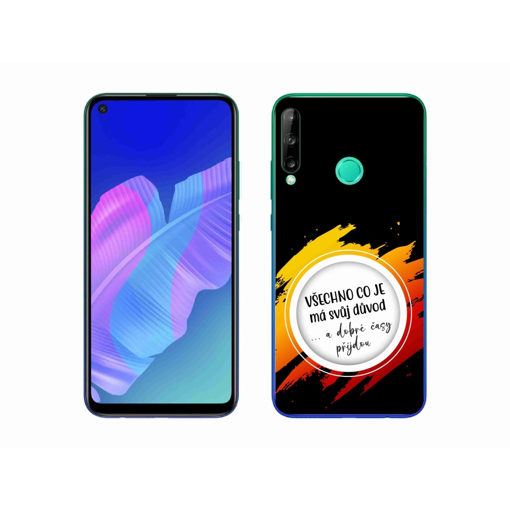Gél borítás mmCase a Huawei P40 Lite E - idézet 3 fekete háttérrel