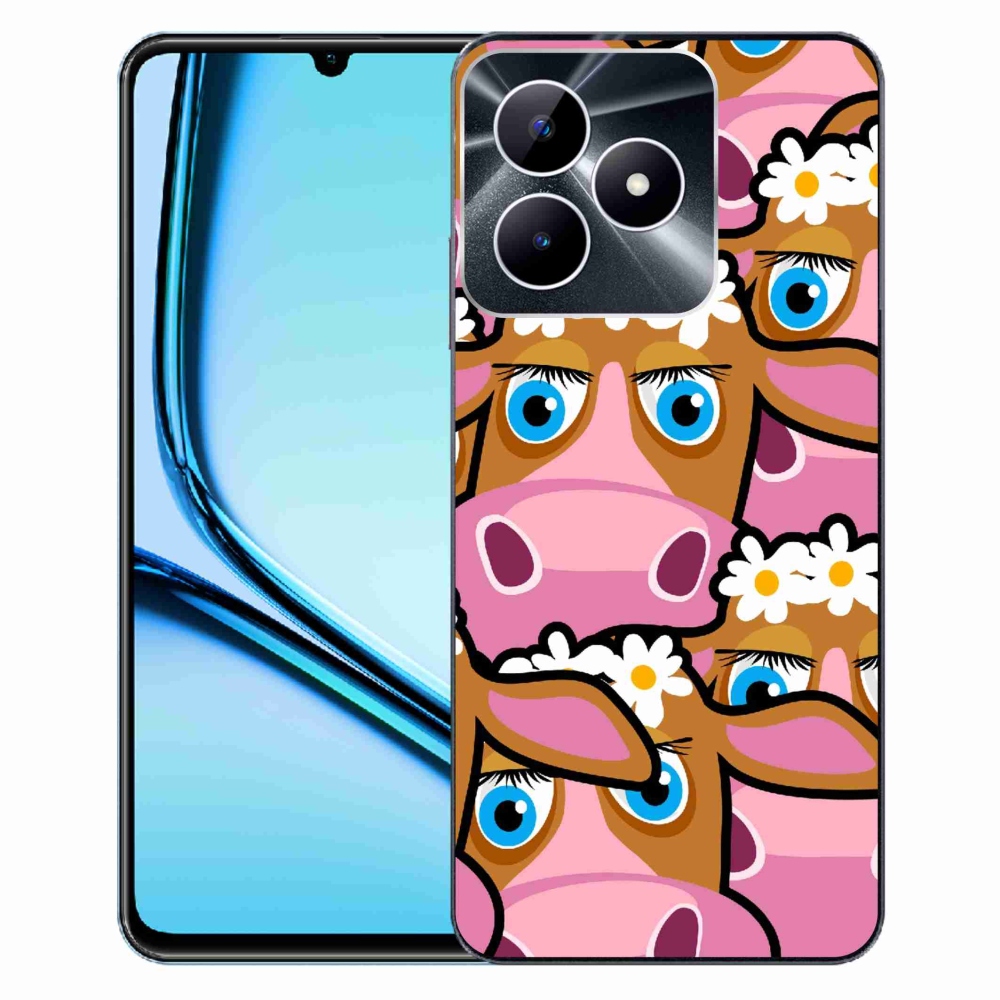 Zselés borító mmCase a Realme Note 50 készülékhez - karikatúrás tehenek