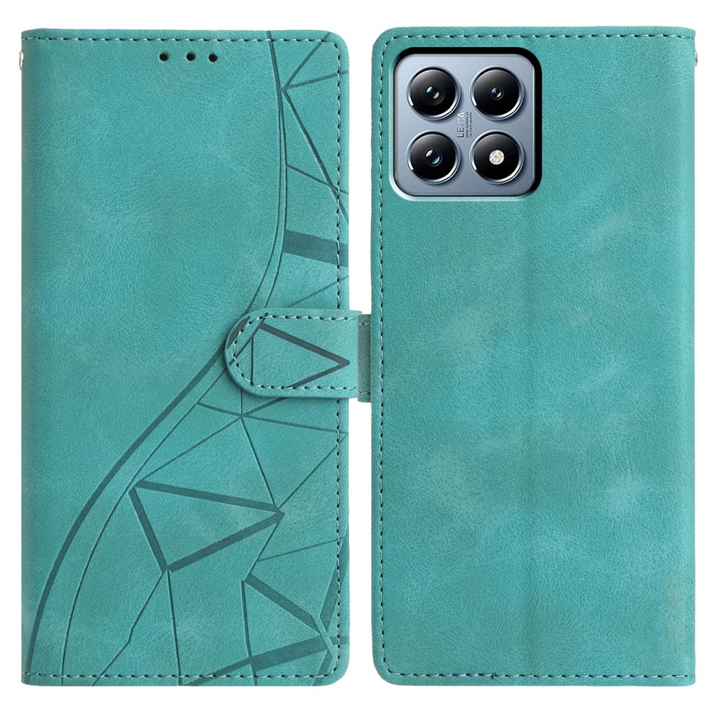 Háromszögek könyv tok Xiaomi 15T Pro - teal - teal