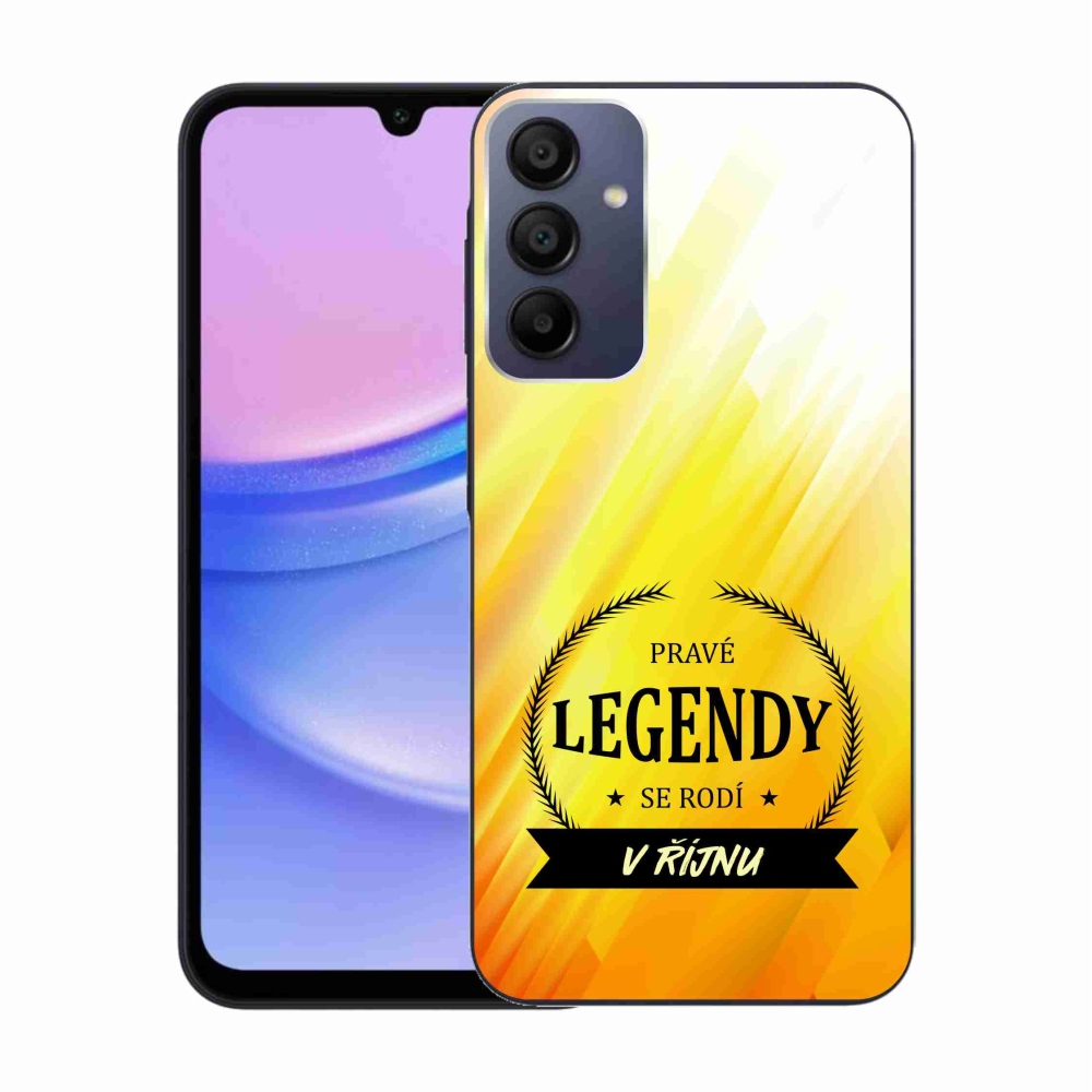 Gél borítás mmCase Samsung Galaxy A15 4G/5G - Októberi legendák sárga háttérrel