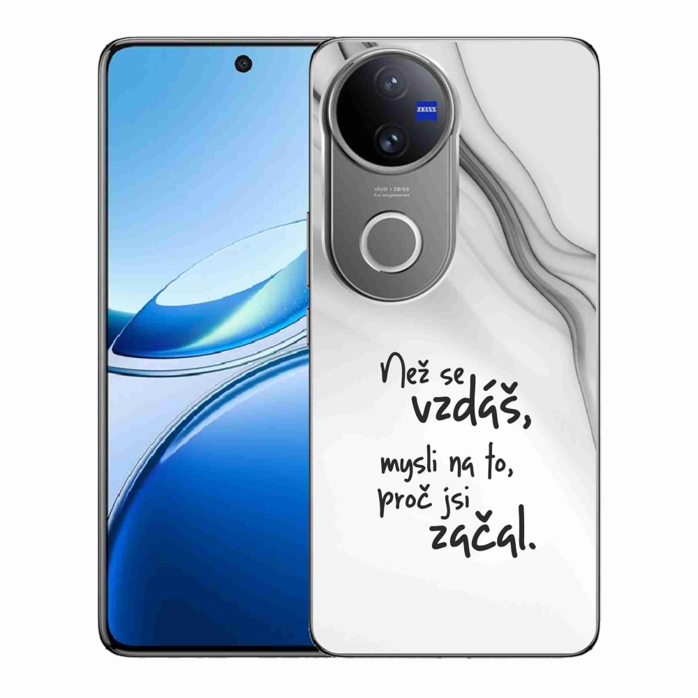 Zselés borítás mmCase a Vivo V50 5G készülékre - Idézet 2 fehér háttér