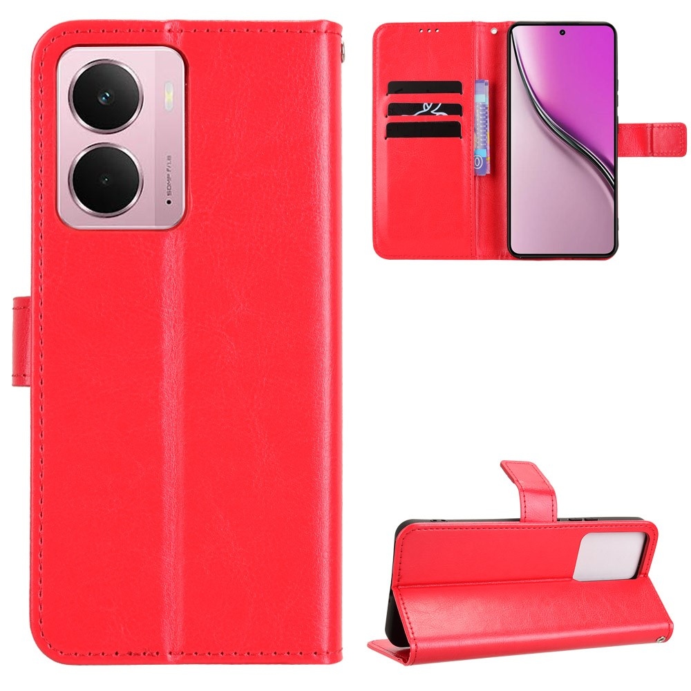 Őrült könyvtáska a Realme 14 5G-hez - piros