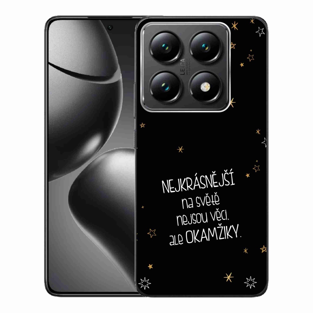 Gél borítás mmCase a Xiaomi 14T Pro számára - idézem 4 fekete háttér