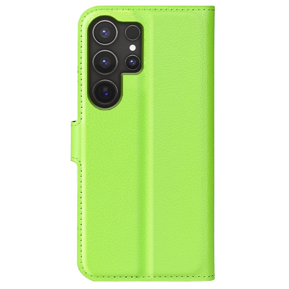 Litchi könyv tok Samsung Galaxy S25 Ultra készülékhez - zöld