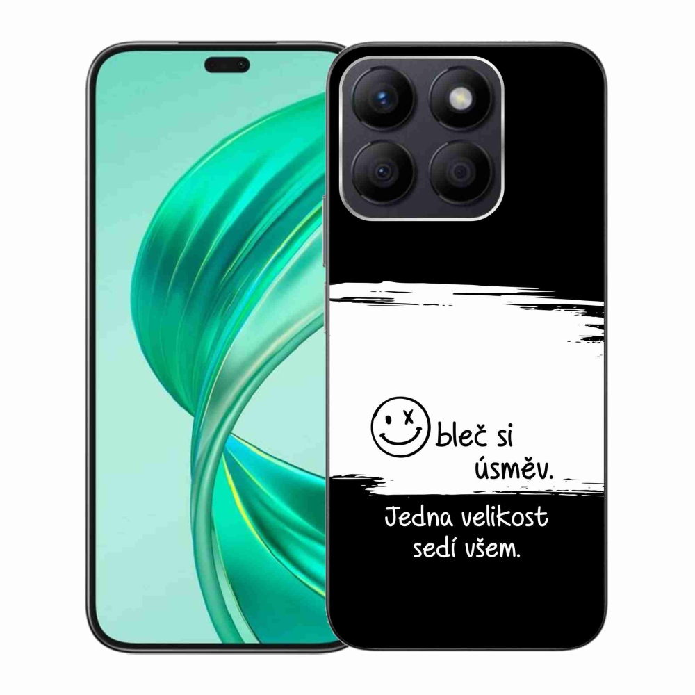 Gél borító mmCase a Honor X8b készülékhez - vicces szöveg 8 fekete-fehér háttérrel