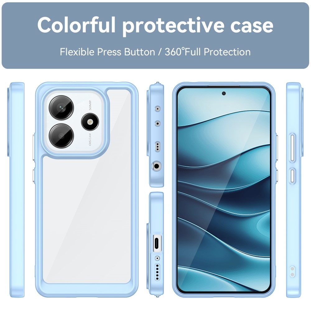 Gél tok kemény hátlappal a Xiaomi Redmi Note 14 5G-hez - kék