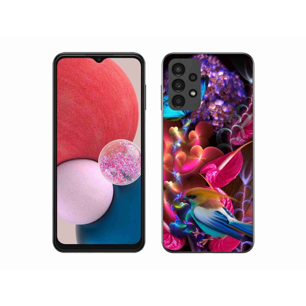 Zselés borítás mmCase Samsung Galaxy A13 4G - színes virágokhoz