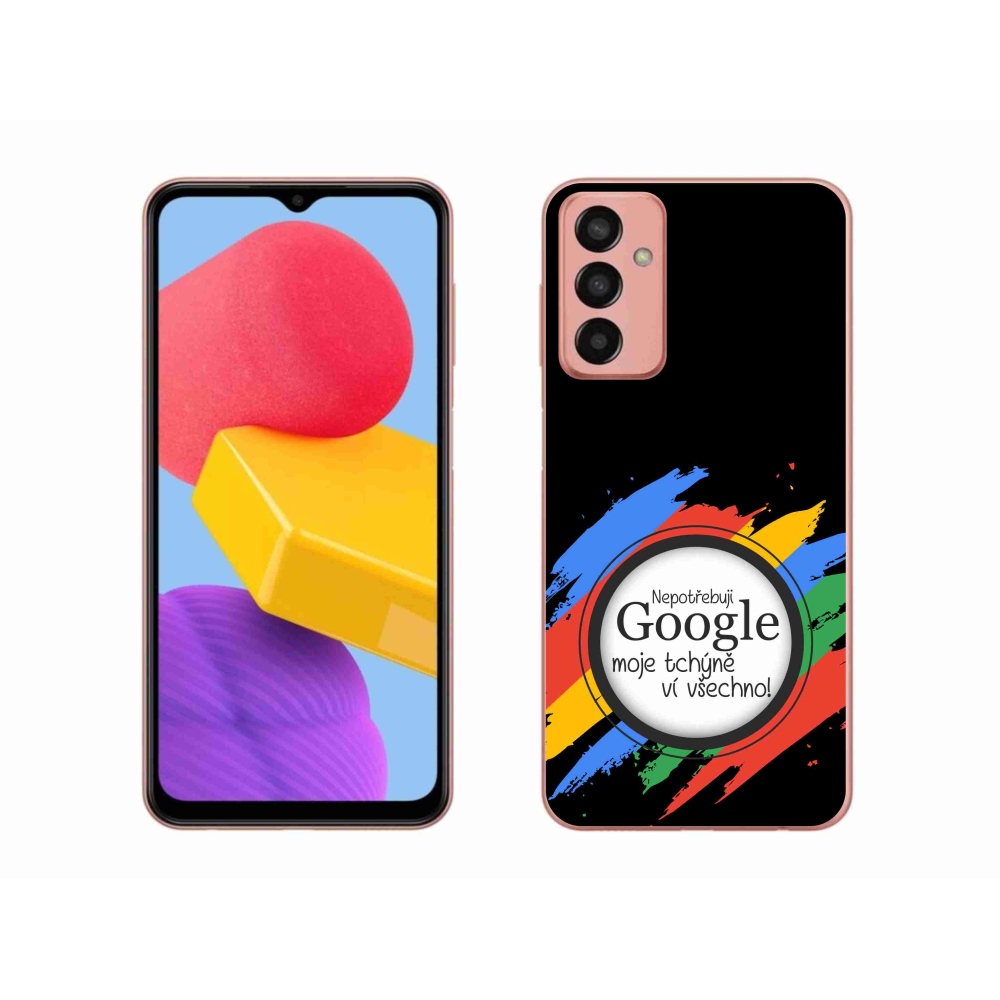 Gél borító mmCase Samsung Galaxy M13 - anyós mindent tud fekete háttérrel