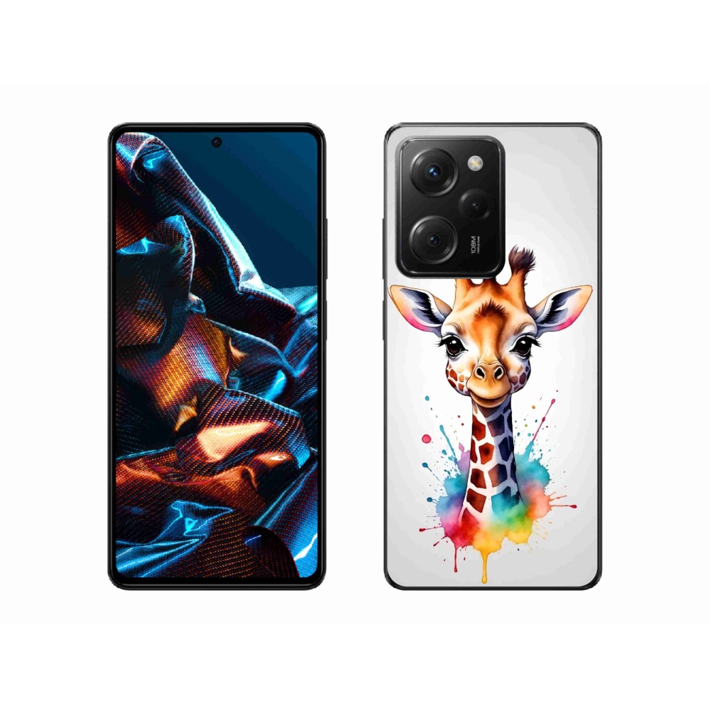 Gél borítás mmCase a Xiaomi Poco X5 Pro 5G számára - zsiráf 1