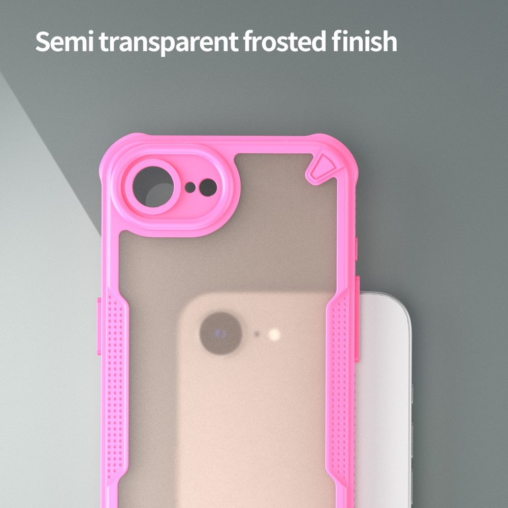 Fagyasztott tartós borítás iPhone 16e készülékhez - rózsaszín