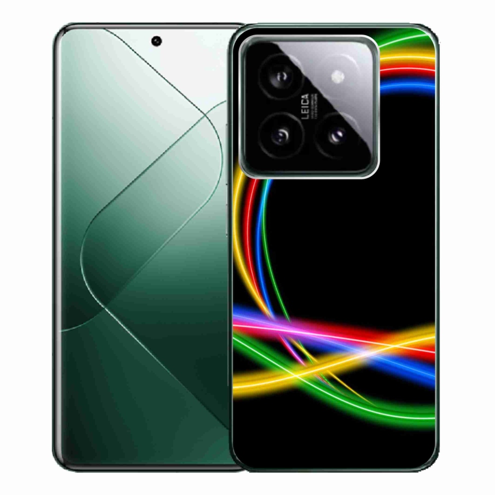 Gél tok mmCase a Xiaomi 14 Pro számára - neon körök