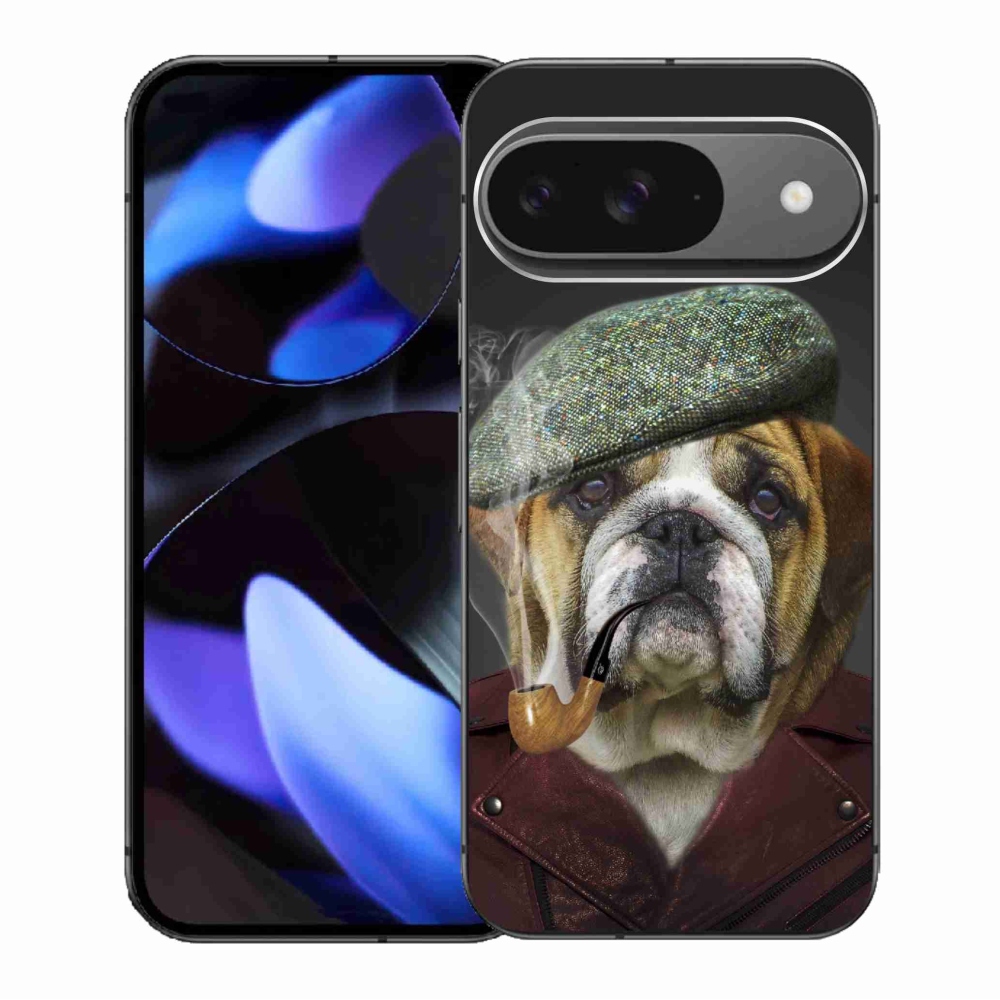 Zselés borítás mmCase a Google Pixel 9/9 Pro számára - kutya csővel