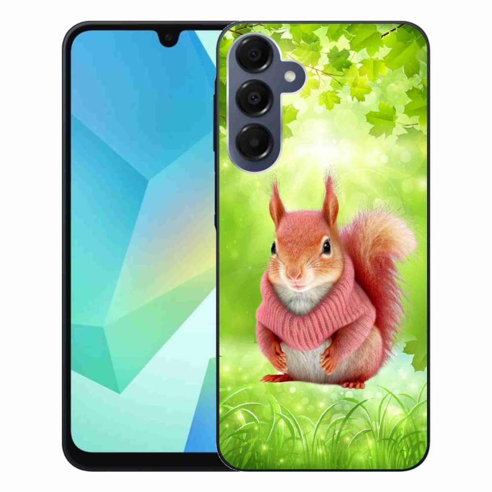 Zselés borítás mmCase Samsung Galaxy A16 4G/5G készülékhez - mókus pulóverben