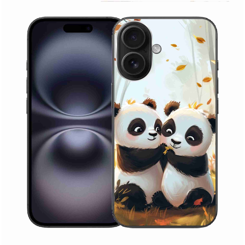 Zselés borítás mmCase iPhone 16 készülékhez - pandák