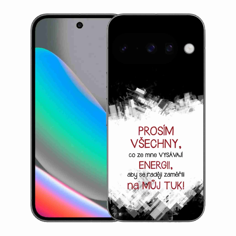 Gél borítás mmCase a Google Pixel 10 számára - vicces szöveg 1 piros