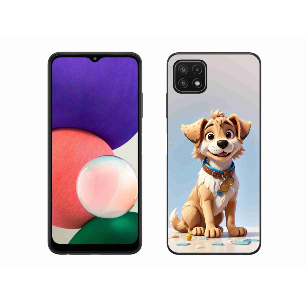 Zselés borítás mmCase Samsung Galaxy A22 5G - rajzfilm kiskutya számára