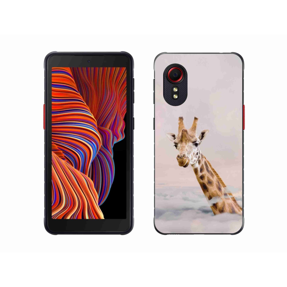 Gél borítás mmCase Samsung Galaxy Xcover 5 készülékhez - zsiráf a felhőkben
