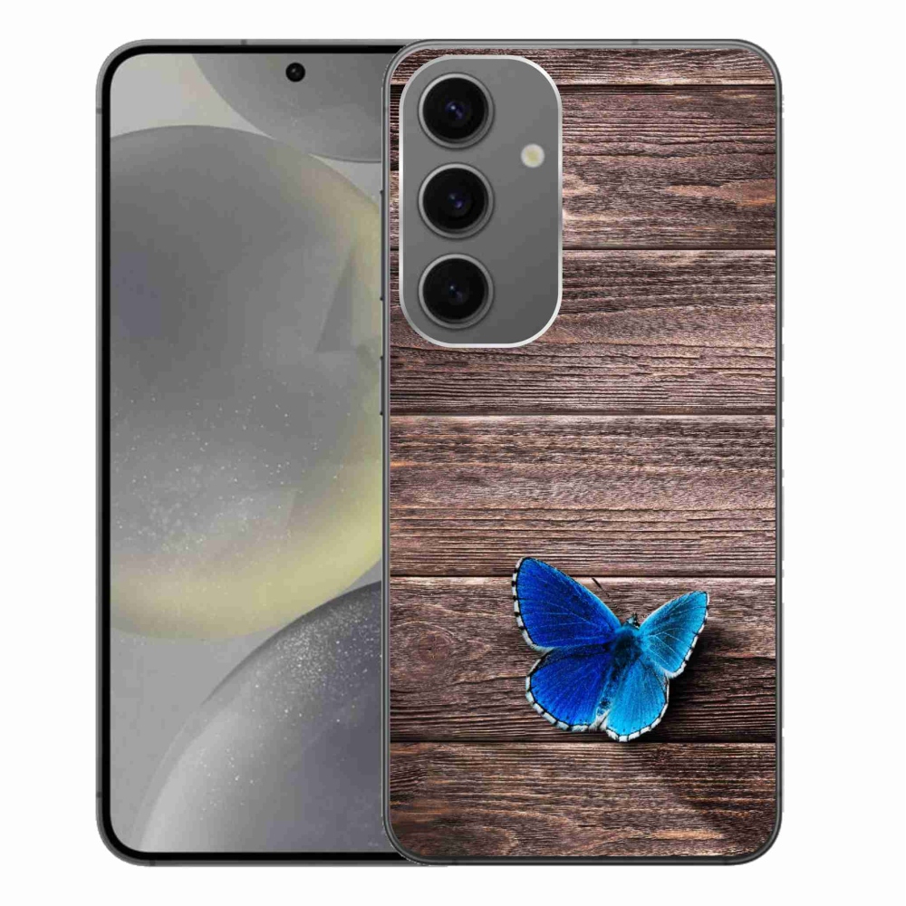 Gél védőhuzat mmCase Samsung Galaxy S24+ - kék pillangó 1
