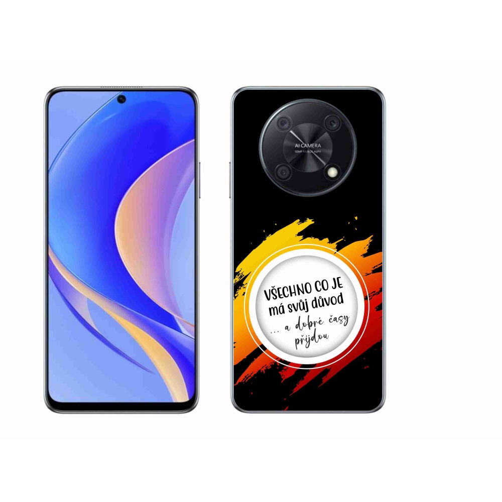 Gél borító mmCase a Huawei Nova Y90 - idézet 3 fekete háttérrel