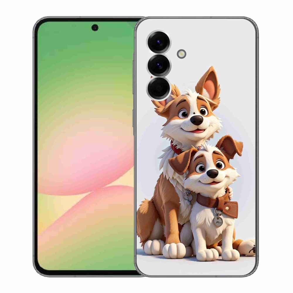 Gél borítás mmCase Samsung Galaxy A56 5G - rajzoló kutyákhoz