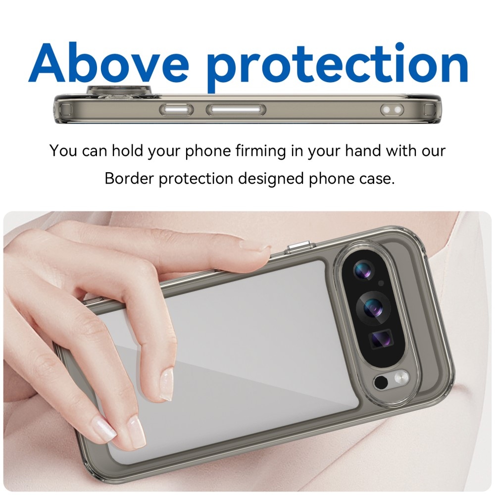 Gél tok kemény hátlappal a Google Pixel 9/9 Pro számára - szürke