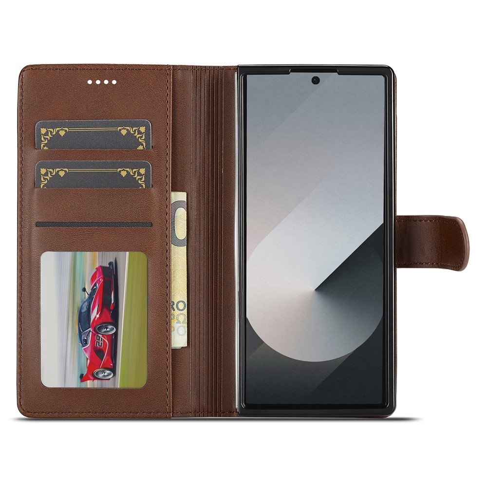 IMEEKE könyvtáska Samsung Galaxy Z Fold7 5G - barna