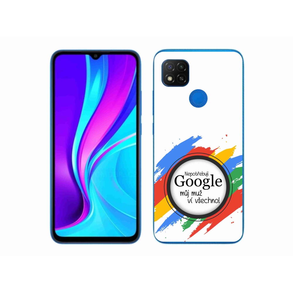 Gél borító mmCase a Xiaomi Redmi 9C - az ember mindent tud fehér háttérrel