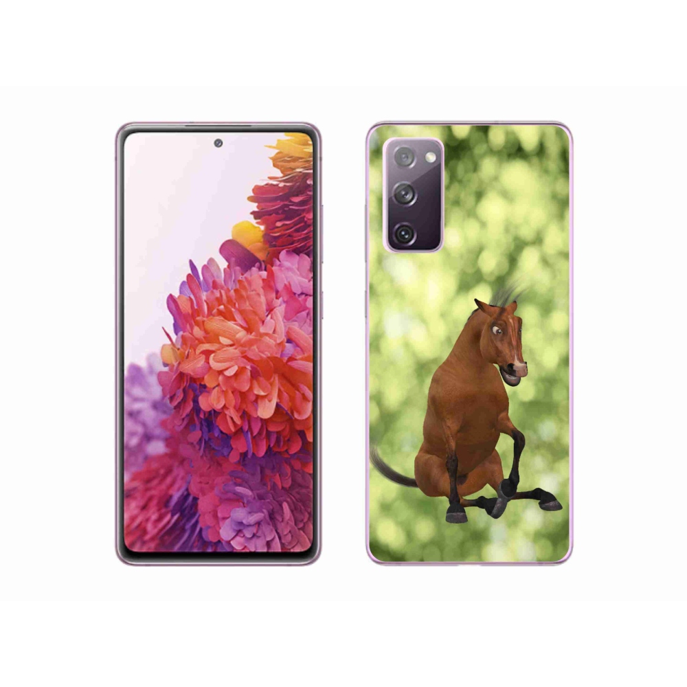 Zselés borítás mmCase Samsung Galaxy S20 FE - barna rajzfilm ló 1