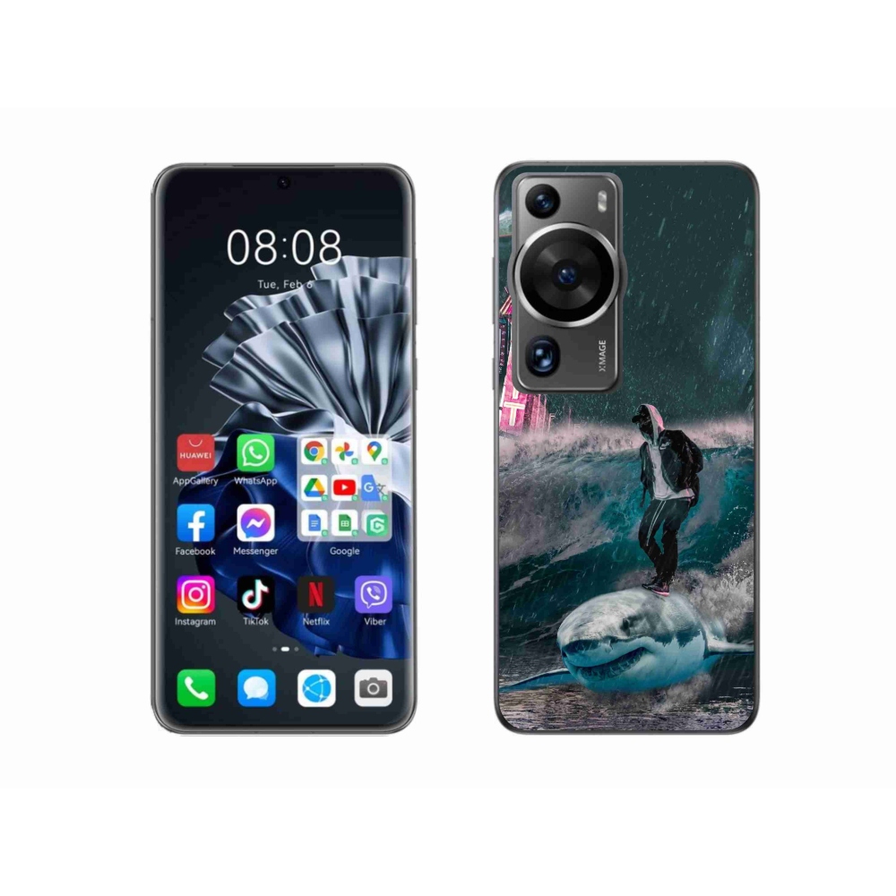 Gél borítás mmCase a Huawei P60 Pro készülékhez - cápa