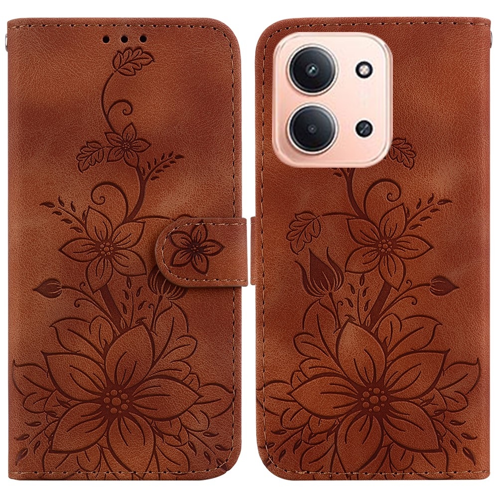 Lily könyvtáska Xiaomi Redmi 15C 4G/5G (173mm) - barna
