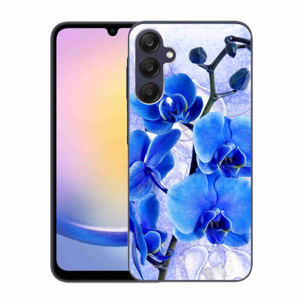 Gél védőhuzat mmCase Samsung Galaxy A25 5G - kék virágok