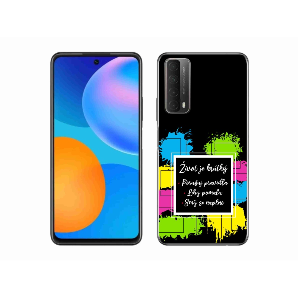 Gél borítás mmCase a Huawei P Smart (2021) - idézem 5 fekete háttérrel