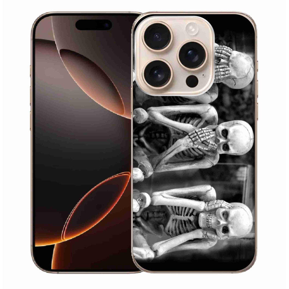 Zselés borítás mmCase iPhone 16 Pro Max készülékhez - csontvázak