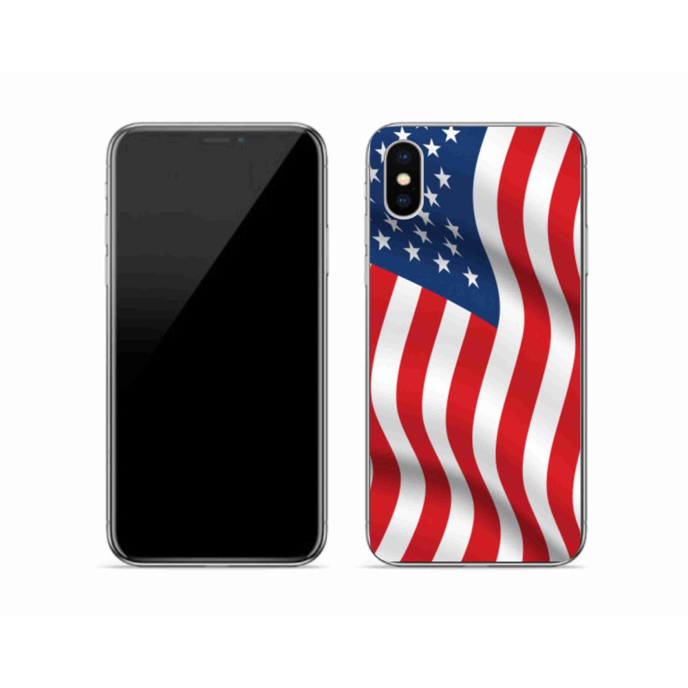 Zselés borítás mmCase iPhone XS készülékhez - amerikai zászló