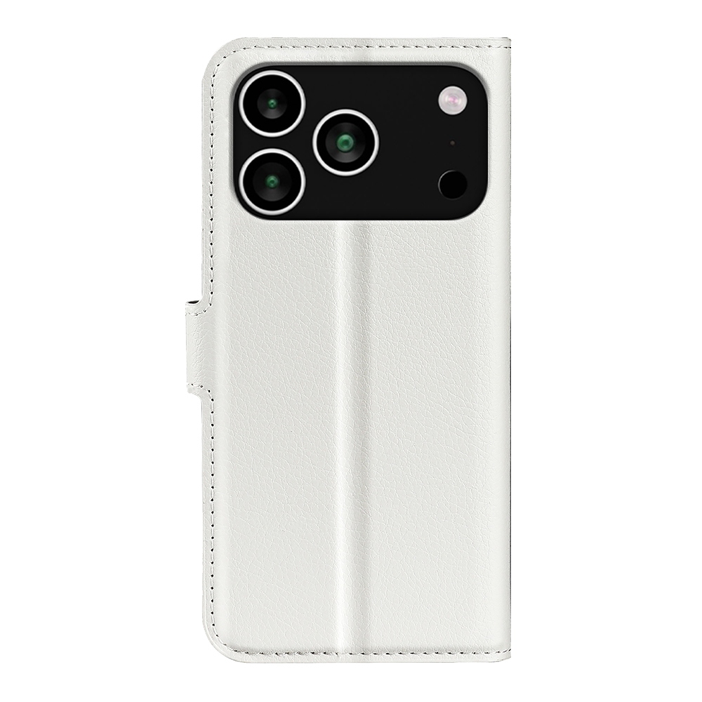 Litchi könyv tok iPhone 17 Pro Max készülékhez - fehér