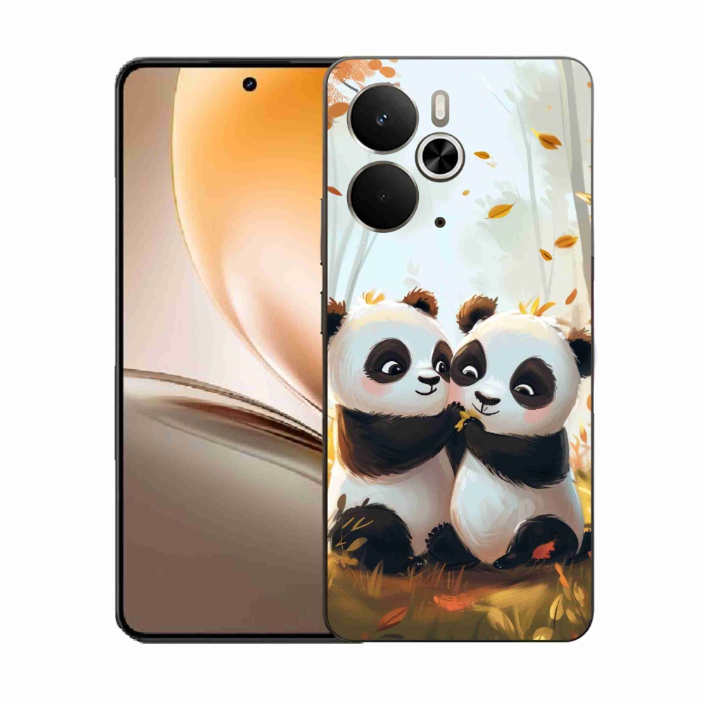 Gél borító mmCase a Realme 14 5G készülékhez - pandák