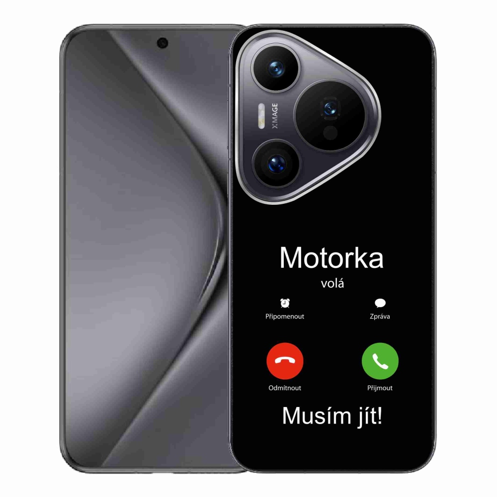 Gél borító mmCase a Huawei Pura 70 Pro - motoros hívások fekete háttérrel