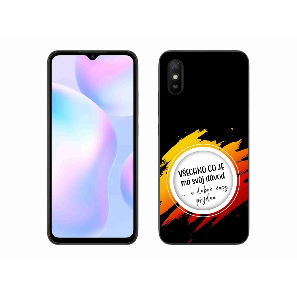 Gél borítás mmCase a Xiaomi Redmi 9A - idézet 3 fekete háttérrel