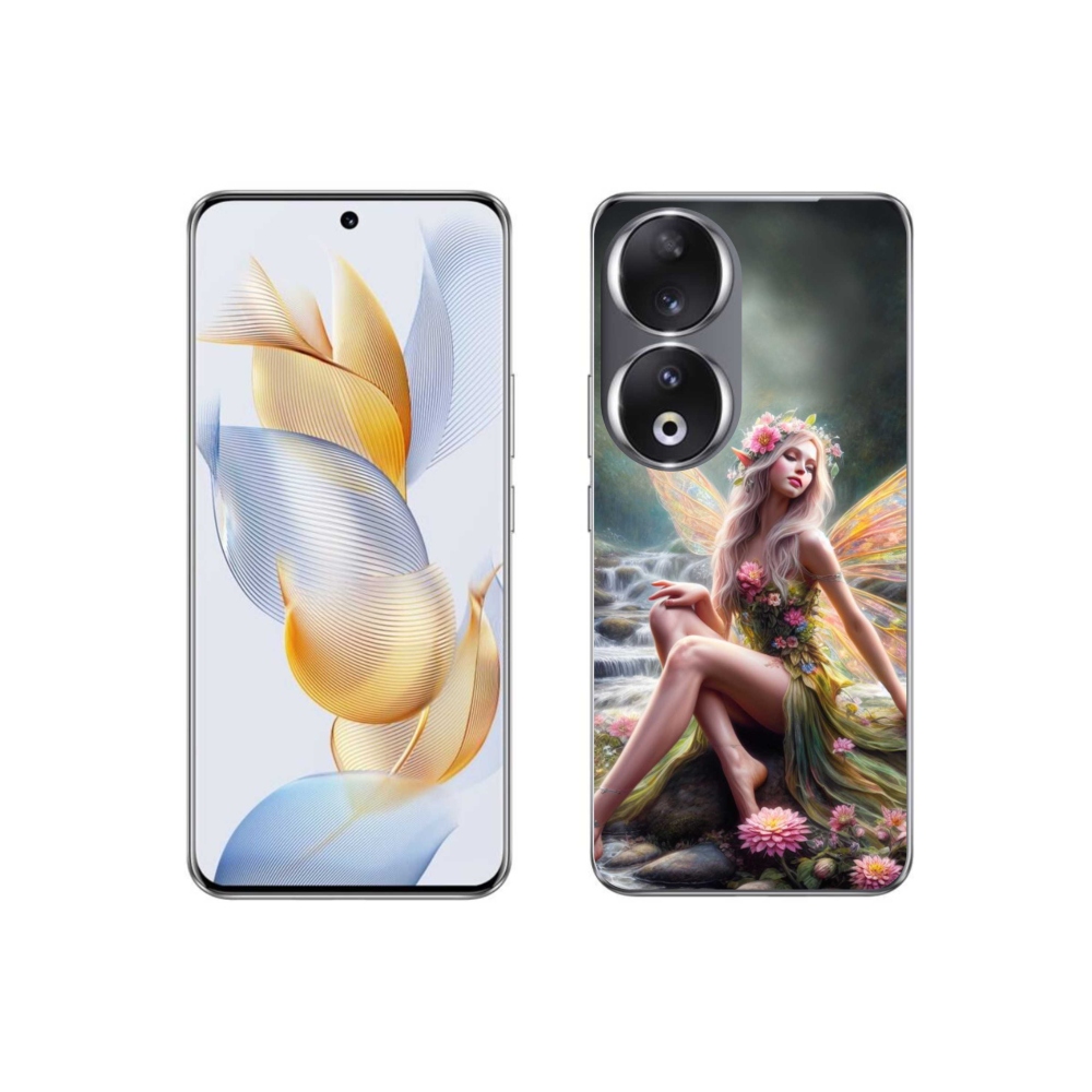 Zselés borítás mmCase a Honor 90 - pillangó nőhöz 1